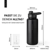 Trinkflasche Edelstahl 1L Thermoflasche Sport Flasche Produktbild-Vorschau 4
