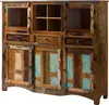 MASSIVMOEBEL24 Highboard Altholz 160x40x140 mehrfarbig Produktbild-Vorschau 2