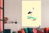 MuchoWow® Poster Storch - Weiß - Tiere - Skateboard - Produktbild-Vorschau 2