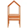 The Living Store Hochbett mit Dach Wachsbraun 90x200 cm Produktbild-Vorschau 8