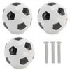 3er-Set Fußball-Schrankknöpfe, Ball-Sportmotiv, einlochige Produktbild-Vorschau 1
