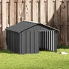 Búda pre psa antracitová 116,5x103x81,5 cm pozinkovaná oceľ Náhľad obrázku produktu 2