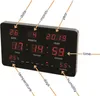 Perel Digitale LED-Wanduhr schwarz mit großen roten Produktbild-Vorschau 5