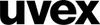 The image shows the brand logo 'uvex' in black text on a white background. Produktbild-Vorschau