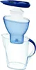 Exploded view of a blue and clear water filter pitcher. Náhled obrázku produktu