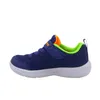A side view of a child's blue sneaker with orange and green accents. Produktbild-Vorschau