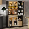 Küchenschrank Buffetschrank mit LED & Steckdosen Anrichte Produktbild-Vorschau 1