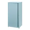 A light blue metal cabinet with a single door and two shelves. Podgląd zdjęcia produktu