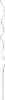A single, grey, wavy metal rod against a white background. Náhľad obrázku produktu
