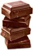 A stack of chocolate pieces. Produktbild-Vorschau