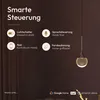 LUMIÈRE Design Pendelleuchte 'Fadio' Chrom Glas LED dimmbar Produktbild-Vorschau 9