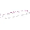 Tischplatte mit Baumkante 110x40x3,8 cm Raues Mango Produktbild-Vorschau 9