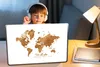 MuchoWow® Laptop Aufkleber Sticker Cover Weltkarte - Bronze Produktbild-Vorschau 3