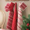 Clayre & Eef Topflappen 20x20 cm Rot Beige Baumwolle Produktbild-Vorschau 4