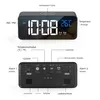 A digital alarm clock with its features labeled with text. Produktbild-Vorschau