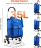 Carrello spesa pieghevole VEVOR, 445 x 375 x 990 mm, Anteprima dell’immagine prodotto 4