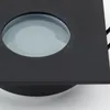 Close-up of a black square recessed light fixture with a glass lens. Anteprima dell’immagine prodotto