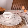 Piatto da portata Clayre & Eef Ø 26 cm in porcellana Anteprima dell’immagine prodotto 5
