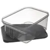 A transparent plastic food storage container with a gray lid is shown. Náhľad obrázku produktu