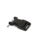 A black plastic buckle with a metal screw is shown against a white background. Podgląd zdjęcia produktu