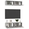vidaXL TV-Schränke 4 Stk. Betongrau 60x30x30 cm Produktbild-Vorschau 4