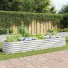 Garten-Hochbeet 320x80x44 cm Verzinkter Stahl Silbern , Produktbild-Vorschau 1