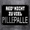 Pillepalle Metallschild in 15x20 cm in schwarz mit Spruch Produktbild-Vorschau 2