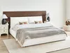 BELIANI Postel bílá buklé čalounění 180 x 200 cm lamelový Náhled obrázku produktu 2