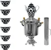 SET Samowar Holzkohle 5 L + Teekanne 0,9 L + Piala-Set Produktbild-Vorschau 2