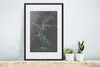 MuchoWow® Gerahmtes Poster Stadtplan - Karte - Jena - Blau Produktbild-Vorschau 4