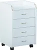 Prosar Kommode Rollcontainer, 4 Schubladen, weiss. Produktbild-Vorschau 3