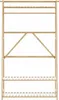 vidaXL Kledingrek met planken, 110x40x180 cm, bamboe Productafbeelding-voorbeeld 2