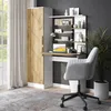 A modern home office setup with a desk, chair, and storage unit. Anteprima dell’immagine prodotto