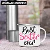 Trendation - Best Sister Ever Emaille Tasse Geschenk für Produktbild-Vorschau 3