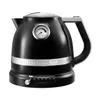 A studio shot of a black electric kettle with a silver trim and handle, placed on a white background. The kettle features a built-in thermometer and temperature controls. Náhled obrázku produktu