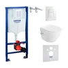 GROHE Vorwandelement Solido + Wand Hänge WC Salto Weiß Produktbild-Vorschau 1