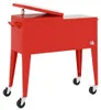 vidaXL Chladiaci vozík s kolieskami červený 92x43x89 cm Náhľad obrázku produktu 4