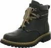 A black leather boot with brown laces and sole, shown from the side against a white background. Voir les images du produit