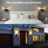 Grafner Aluminium Wandlampe schwarz, IP44, GU10 Fassung, Produktbild-Vorschau 6