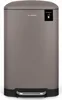 A taupe-colored kitchen pedal bin with a black base and pedal. Náhled obrázku produktu