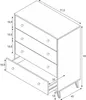 CALICOSY -  Kommode 4 Schubladen Sweet - L95 cm Produktbild-Vorschau 6