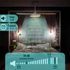 A person sleeping in a bed with a ceiling fan overhead, with graphics highlighting the fan's features. Náhled obrázku produktu