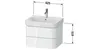 Waschtischunterbau HAPPY D.2 PLUS 625x490mm 2 Schubk ta Produktbild-Vorschau 1