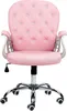 BELIANI Bürostuhl Rosa Kunstleder mit Kristallen Bremsbaren Produktbild-Vorschau 5