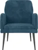 vidaXL Sessel Blau 62x79x79 cm Samt Produktbild-Vorschau 3