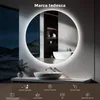 S'AFIELINA Specchio da bagno a LED specchio rotondo da Anteprima dell’immagine prodotto 3