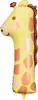 Folienballon Ziffer 1 Zahlenballon 82cm Giraffe Gelb / Produktbild-Vorschau 1