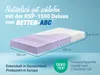 A cutaway view of a mattress with dimensions indicated. Produktbild-Vorschau
