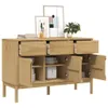 vidaXL Kredens FLORO wosk brązowy 114x43x74 cm lite drewno Podgląd zdjęcia produktu 4