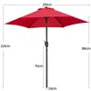 Yaheetech Sonnenschirm ø 230 cm Gartenschirm Knickbarer Produktbild-Vorschau 4